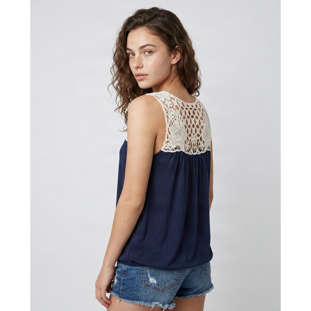 Mudd Crochet Tank Top